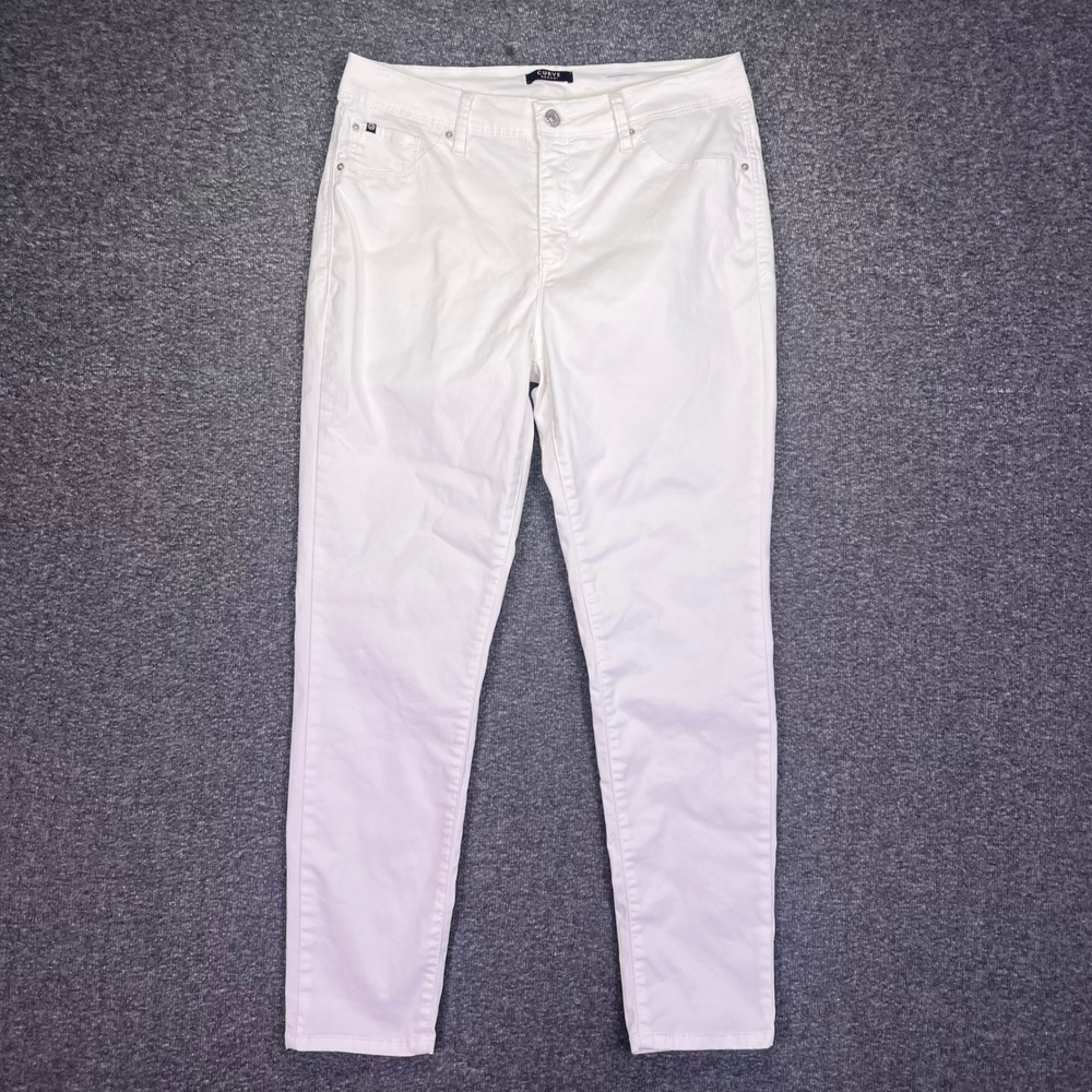 Curve Appeal Minimalist Jegging Womens 10 White Skinny High‎ Rise Stretch 30x26